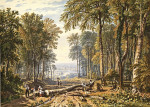 ₴ Репродукция пейзаж от 229 грн.: Лесорубы в Парк-Плейс, Хенли, за рекой Темза