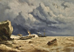 ⚓Репродукция морской пейзаж от 229 грн.: Кораблекрушение в штормовую погоду
