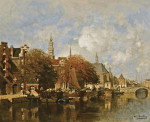 ₴ Репродукція міський пейзаж від 253 грн.: Вид на вулицю, Амстердам