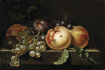 ₴ Репродукция натюрморт от 217 грн.: Персик, сливы и виноград