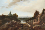 ₴ Репродукция пейзаж от 217 грн.: Рейнський річковий краєвид