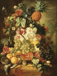 ₴ Репродукція натюрморт від 257 грн.: Натюрморт з квітами та фруктами