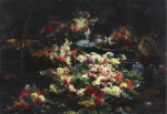 ₴ Репродукция натюрморт от 223 грн.: Изобилие цветов в студии художника