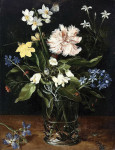 ₴ Репродукція натюрморт від 191 грн.: Натюрморт із квітами у скляній вазі