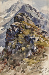 ₴ Репродукція краєвид від 221 грн: Гора Капельйох над Шрунсом, у Монтафоні
