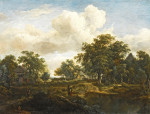 ₴ Картина пейзаж відомого художника від 241 грн.: Лісова поляна з котеджами