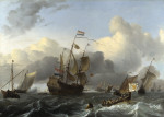 ⚓Репродукція морський пейзаж від 229 грн.: "Ендрахт" та військовий голландський флот