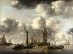 ⚓Репродукція морський пейзаж від 241 грн.: Судноплавна сцена з голландською яхтою стріляючої салют