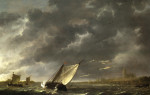⚓Репродукція морський пейзаж від 211 грн.: Маас у Дордрехті у бурю