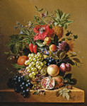 ₴ Репродукція натюрморт від 237 грн.: Овочі, квіти та фрукти