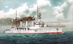⚓Репродукція морський краєвид від 293 грн.: Великий крейсер "Ганза"