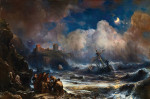 ₴ Картина морской пейзаж художника от 168 грн.: Один из испанских кораблей Армады тонет у побережья