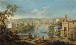 ₴ Картина пейзаж художника від 169 грн.: Римська ведута з Понте честь і частиною острова Тіберіна