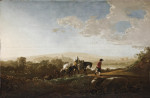 ₴ Картина пейзаж художника известного художника от 166 грн: Путники в холмистой местности