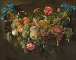 ₴ Картина натюрморт відомого художника від 261 грн.: Гірлянда з фруктів і квітів