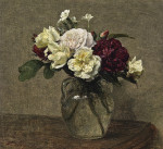₴ Репродукція натюрморт від 372 грн.: Букет із змішаних троянд та гвоздик