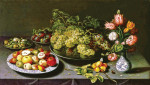 ₴ Репродукція натюрморт від 187 грн.: Квіти та фрукти