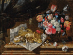 ₴ Картина натюрморт художника від 241 грн.: Натюрморт вази з квітами та солодощами