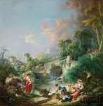 ₴ Картина пейзаж відомого художника від 200 грн.: Привал на березі річки