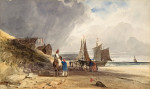 ⚓Репродукция морской пейзаж от 199 грн.: Фигуры на пляже, Северная Франция