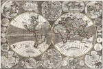 ₴ Стародавні карти з високою роздільною здатністю від 319 грн.: Нова та правильна карта світу, складена за новітніми спостереженнями