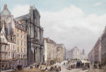 ₴ Репродукція міський краєвид від 223 грн.: Вид на церкву Сен-Поль-Сен-Луї на вулиці Сен-Антуан, Париж