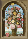 ₴ Репродукція натюрморт від 204 грн.: Ваза з квітами у вікні