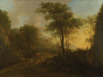 ₴ Картина пейзаж відомого художника від 189 грн.: Скелястий пейзаж з візком