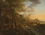 ₴ Картина пейзаж відомого художника від 194 грн.: Італійський пейзаж з малювальником