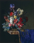 ₴ Картина натюрморт відомого художника від 157 грн.: Ваза з квітами і годинником