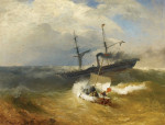 ⚓ Купити картину море відомого художника від 204 грн.: Пароплав і вітрильника в бурхливому морі
