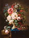 ₴ Репродукція натюрморт від 191 грн.: Троянди, півонії та бузок