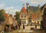 ₴ Картина міський пейзаж відомого художника від 199 грн.: Літня голландська вулиця