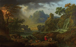 ₴ Картина пейзаж відомого художника від 174 грн.: Гірський пейзаж з наближається бурею