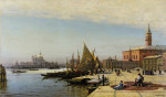 ₴ Картина міський пейзаж художника від 169 грн.: Вид Венеції з Санта-Марія делла Салюте на віддалі