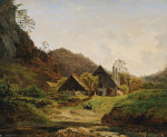 ₴ Картина пейзаж известного художника от 260 грн.: Пейзаж с водяной мельницей
