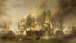 ₴ Картина батального жанру художника від 194 грн.: Битва при Трафальгарі