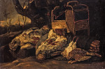 ₴ Картина натюрморт художника від 224 грн.: Натюрморт з мертвими птахами, кліткою і сіткою
