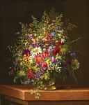 ₴ Репродукція натюрморт від 235 грн.: Польові квіти в скляній вазі