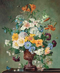 ₴ Картина натюрморт известного художника от 245 грн.: Букет цветов в терракотовой вазе