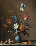₴ Репродукція картини натюрморт від 242 грн.: Квіти в Ван-Лі вазі з мушлями