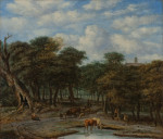 ₴ Картина пейзаж известного художника от 273 грн.: Лісова галявина з худобою