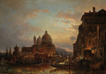 ₴ Картина міський пейзаж художника від 230 грн.: Венеція у сутінках