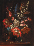 ₴ Картина натюрморт художника від 196 грн.: Натюрморт з квітами у скляній вазі