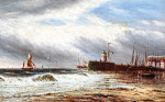 ⚓Картина морський пейзаж художника від 205 грн.: Човни біля пірсу