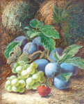 ₴ Картина натюрморт художника від 237 грн.: Виноград та сливи