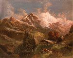 ₴ Репродукция пейзаж от 253 грн: Оживленный Хохальм с видом на альпийские вершины