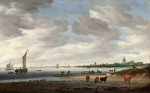 ₴ Репродукция пейзаж от 205 грн.: Вид на річку Лек та місто Віанен