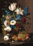 ₴ Репродукція квітковий натюрморт від 204 грн.: Квіти та фрукти