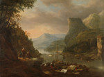 ₴ Картина пейзаж от 235 грн.: Вид на річку в гористій місцевості